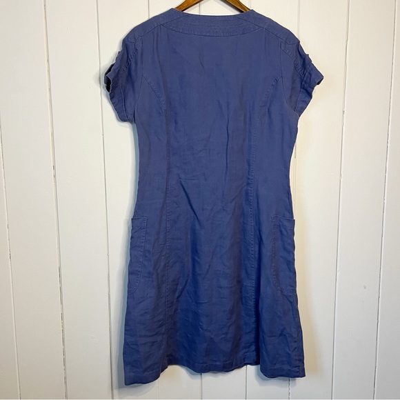 Pure Love by Jackpot 100% Organic Linen Periwinkle Dress. Size 38. - Picture 10 of 10